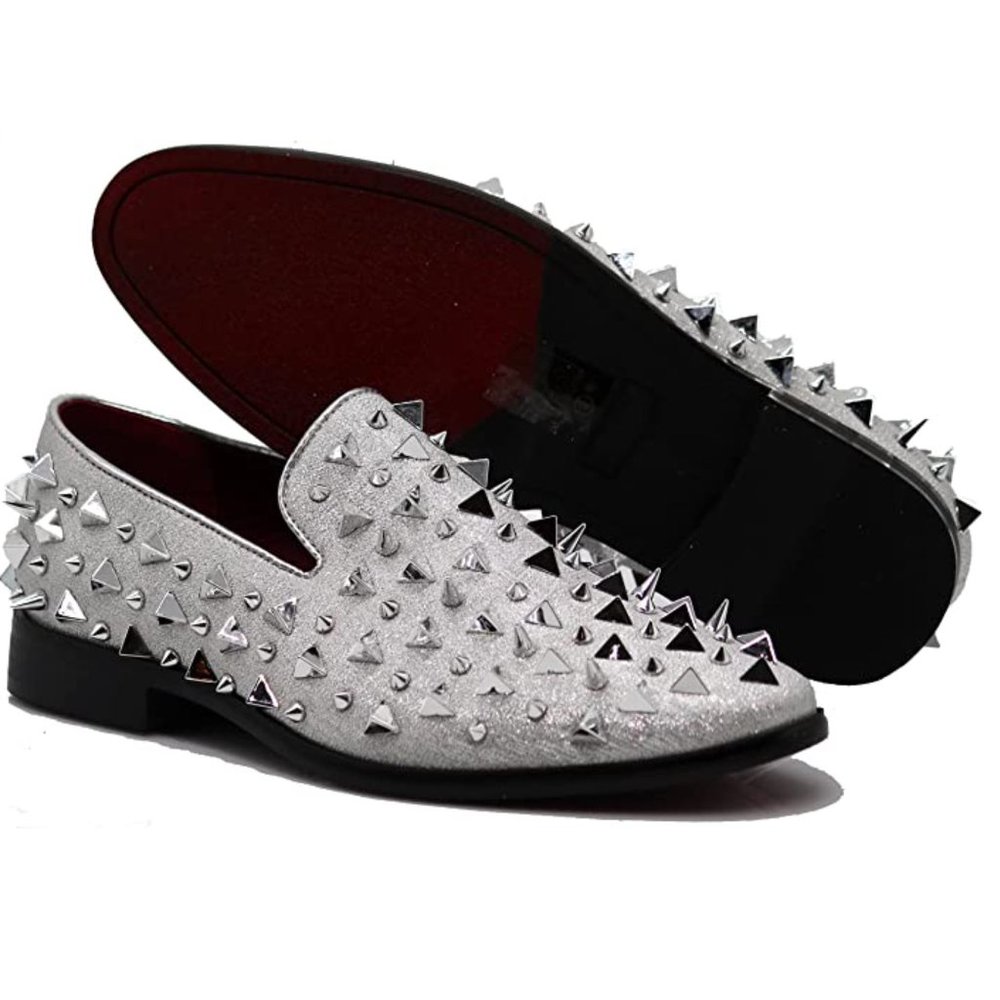 Men's Vintage Spike Dress Loafers Slip On Fashion Shoes Classic Tuxedo Dress 9sl